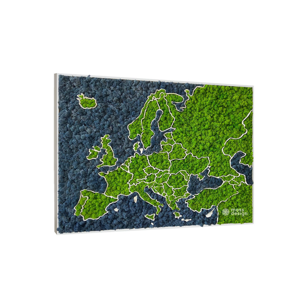 Machová mapa Európy - severský lišajník