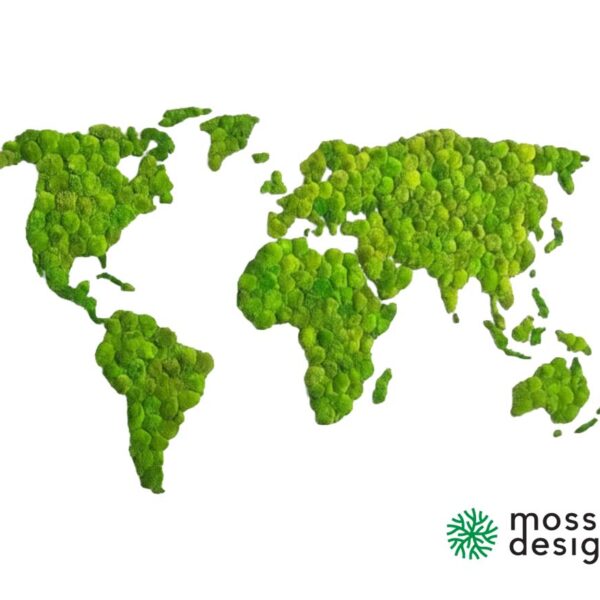 Bezokrajová mapa sveta - kopcovitý mach